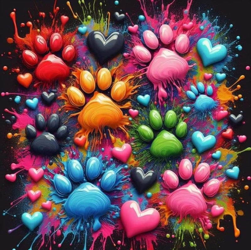 3D Paws 20oz Skinny Tumbler Printed Paper