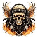 DTF Transfer Sheet - Flaming Wings