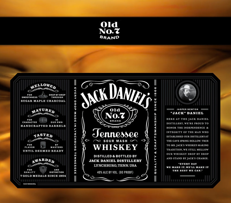 20oz Skinny Tumbler Printed Paper Old Jack Daniels