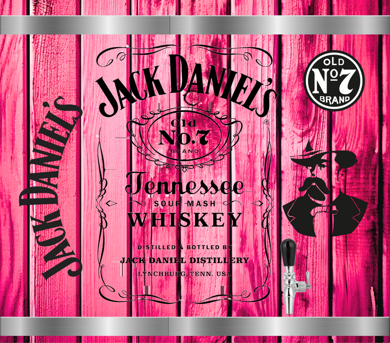 Pink Whiskey 20oz Skinny Tumbler Printed Paper