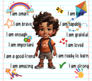 Kids Affirmation 20oz Skinny Tumbler Printed Paper