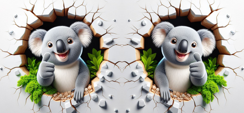 3D Funny Koala
