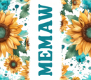 MEMAW FLORAL 20oz Skinny Tumbler Printed Paper