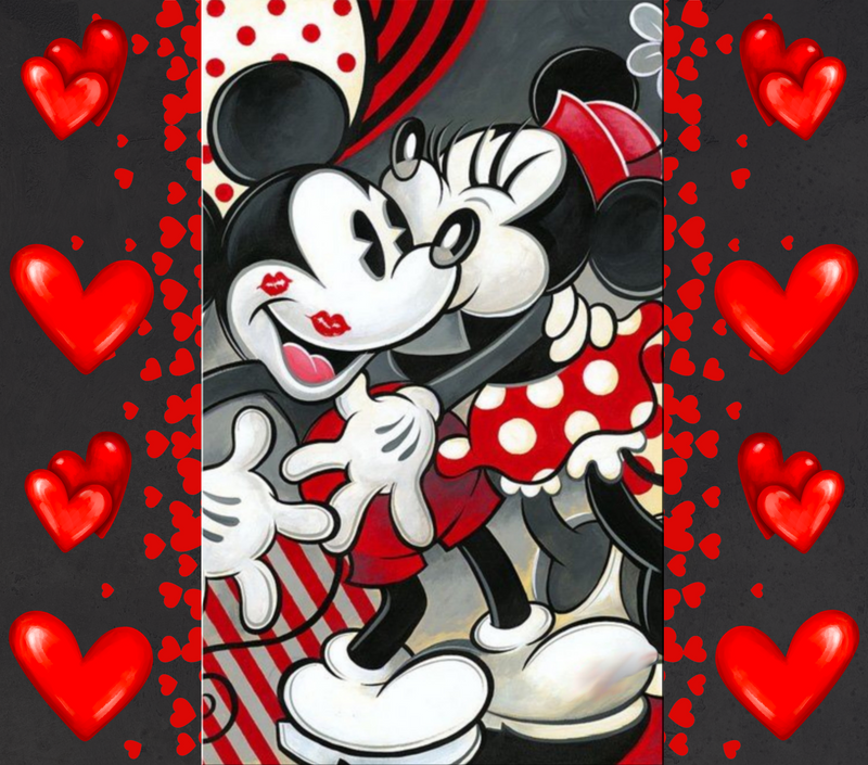 Valentine Mouse 20oz Skinny Tumbler Printed Paper