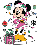 DTF Transfer Sheet - Santa Hat Mouse Cartoon