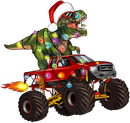 DTF Transfer Sheet - Monster Truck Christmas Kids