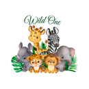 DTF Transfer Sheet - Wild one Baby Animals