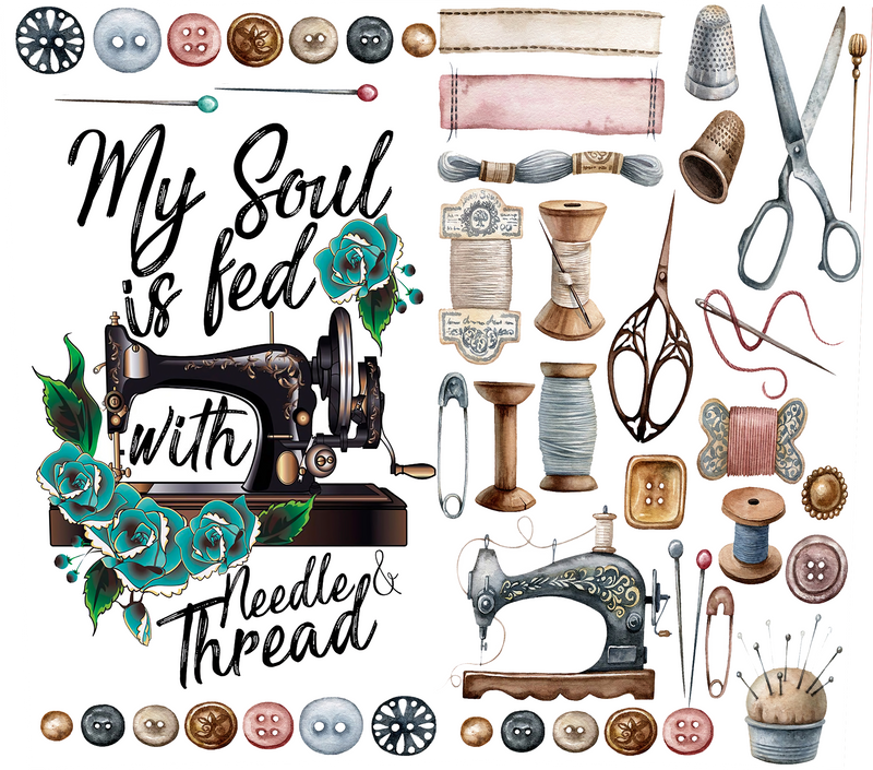 My Soul is fed 20oz Skinny Tumbler Printed Paper
