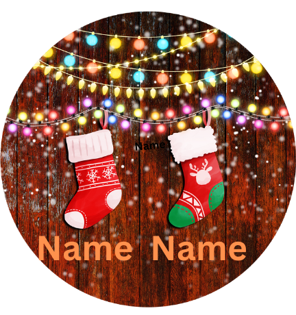 Personalized Christmas Stockings Hanging Ornament Sublimation Prints