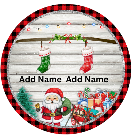 Personalized Santa Christmas Hanging Ornament Sublimation Prints