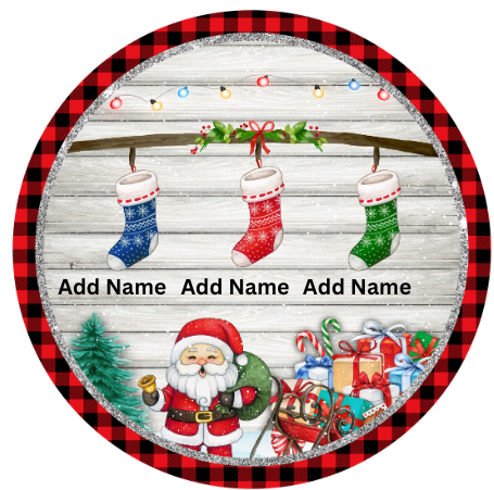 Personalized Santa Christmas Hanging Ornament Sublimation Prints