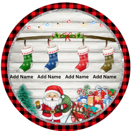 Personalized Santa Christmas Hanging Ornament Sublimation Prints