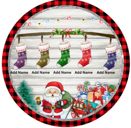 Personalized Santa Christmas Hanging Ornament Sublimation Prints