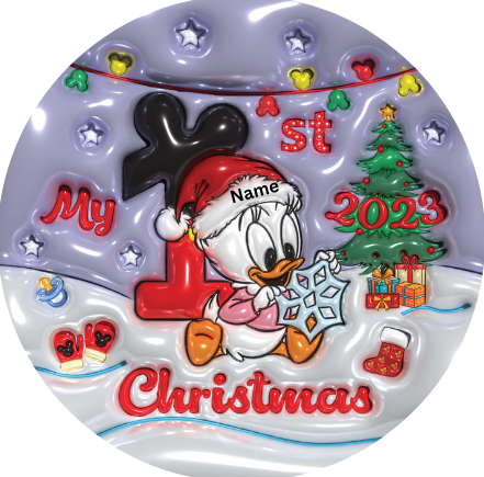 Babies First Christmas Personalized Christmas Hanging Ornament Sublimation Prints
