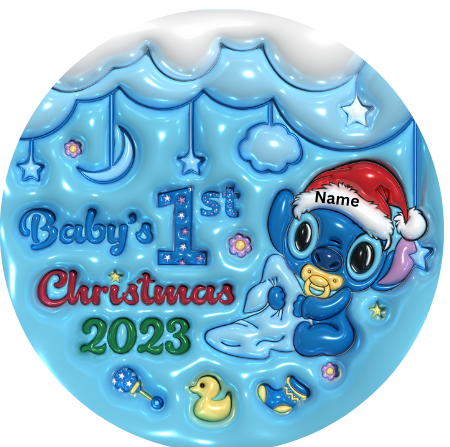 Babies First Christmas Personalized Christmas Hanging Ornament Sublimation Prints