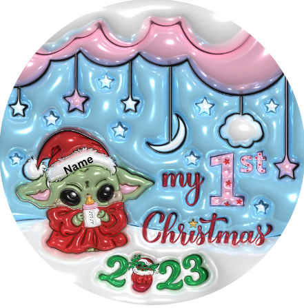 Babies First Christmas Personalized Christmas Hanging Ornament Sublimation Prints