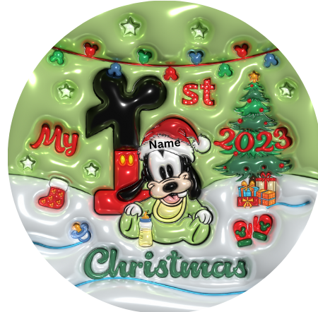 Babies First Christmas Personalized Christmas Hanging Ornament Sublimation Prints