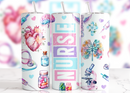 Pastel Nurse 20oz Skinny Tumbler Printed Paper