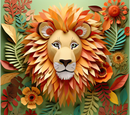 3D Quilling Paper Lion 20oz Skinny Tumbler Printed Paper
