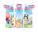 12oz Sublimation Flip Top Water Bottle Print - Family Dog