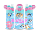 12oz Sublimation Flip Top Water Bottle Print - Family Dog
