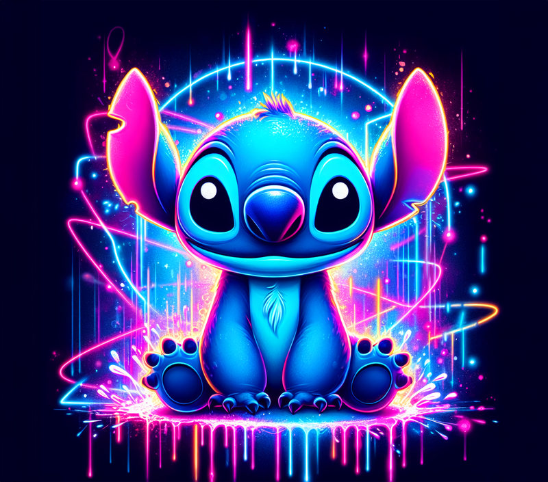 Neon Lights Alien 20oz Skinny Tumbler Printed Paper