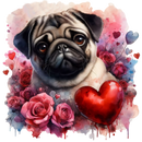 DTF Transfer Sheet - Pug Love