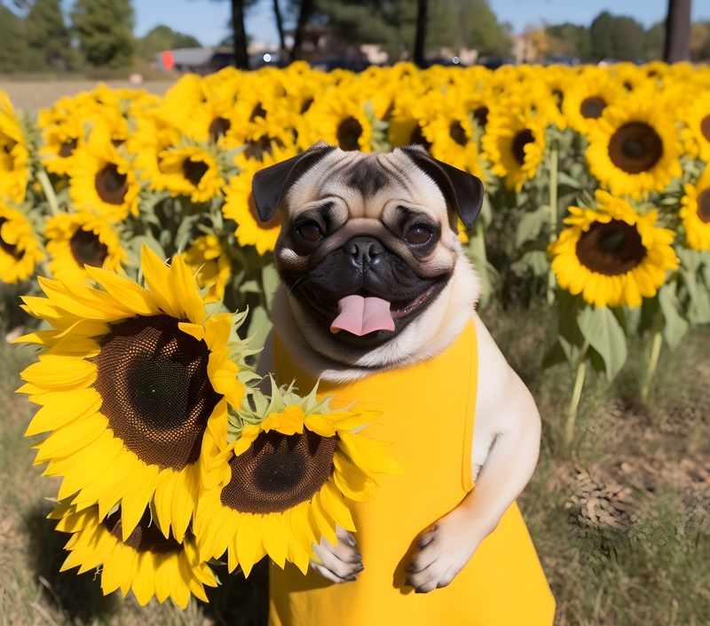 Pug sunflower gardener 20oz Skinny Tumbler Printed Paper