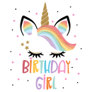 DTF Transfer Sheet - Unicorn Birthday