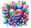 Best Mum Ever Rainbow 20oz Skinny Tumbler Printed Paper