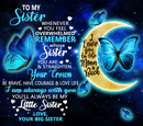 To my sister blue butterfly 20oz Skinny Tumbler Printed Paper
