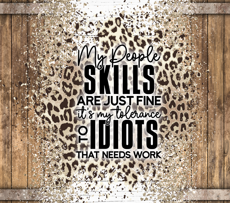 Skills 20oz Skinny Tumbler Printed Paper
