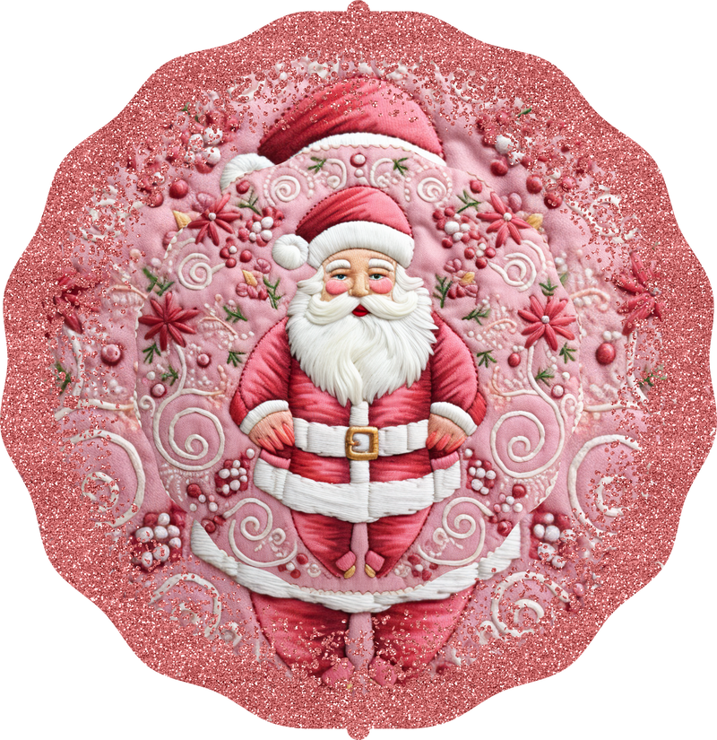 Pink Glitter Christmas Wind Spinner design to fit an 8' Spinner.