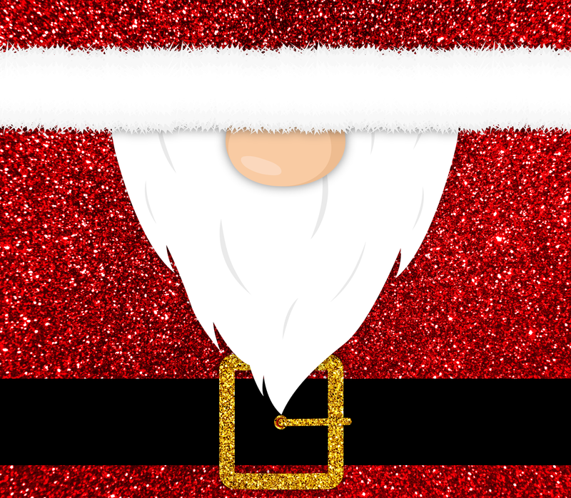 Glitter Santa Suite 20oz Skinny Tumbler Printed Paper