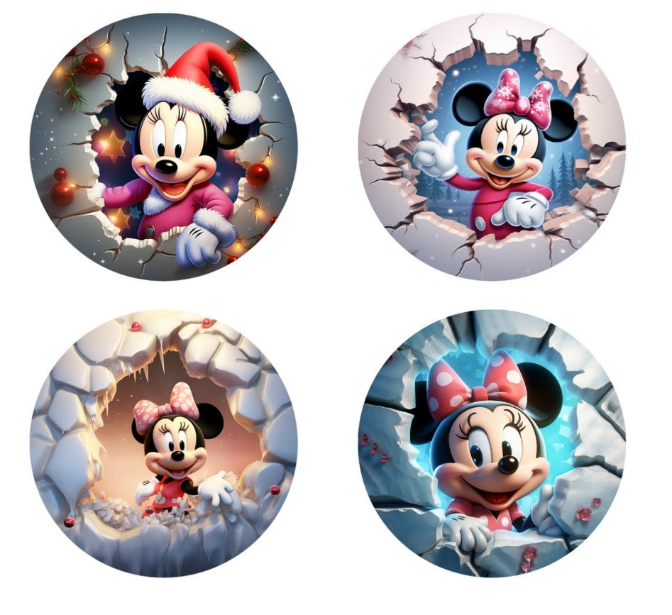 3D Mouse #2 Christmas Hanging Ornament Sublimation Prints