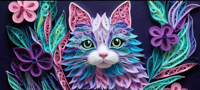 3D quilling Cat printed Sublimation Paper for 11oz mug