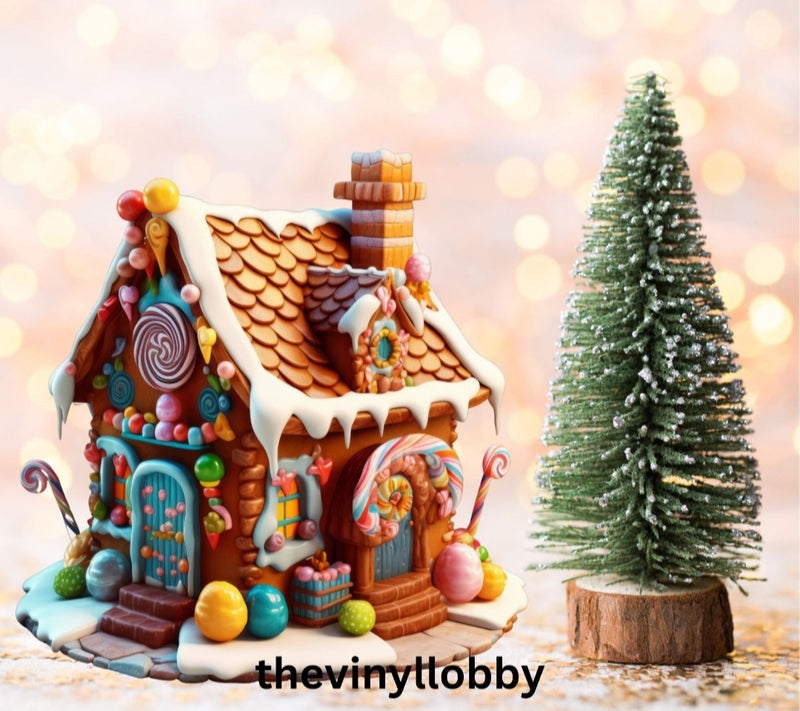 Sublimation Paper for 20oz Tumbler - Gingerbread house