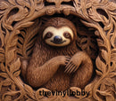 3D Wooden Sloth 20oz Skinny Tumbler Printed Paper