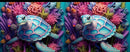 3D Swimming Turtles Sublimation Paper for 11oz mug