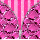 Pink Striped Zipper 20oz Skinny Tumbler Printed Paper