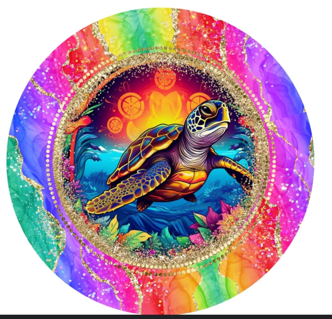 Sea Turtle Wind Spinner Sublimation Print