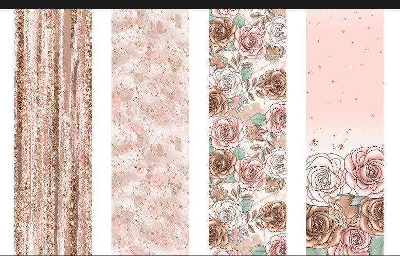 Sublimation Pen Wrap - Rose Gold Floral