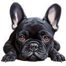 DTF Transfer Sheet - Sleeping French Bulldog