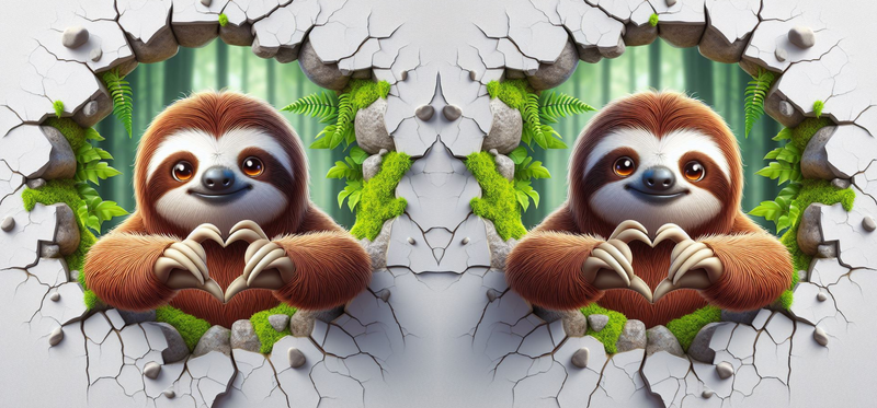 3D Funny Sloth