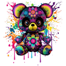 DTF Transfer Sheet - Teddy Bear Splash