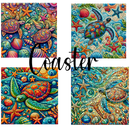 Sublimation Coaster Prints 4 Per Pkt 4"x4" - Under the Sea
