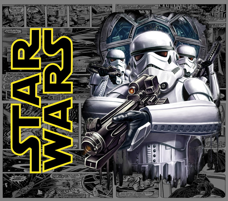 Space Wars 20oz Skinny Tumbler Printed Paper