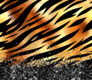 Tiger Glitter Print 20oz Skinny Tumbler Printed Paper