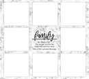 Family Template with 8 Photo's for 20oz Skinny Tumbler Printed Paper