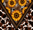 Sunflower Cowhide 20oz Skinny Tumbler Printed Paper